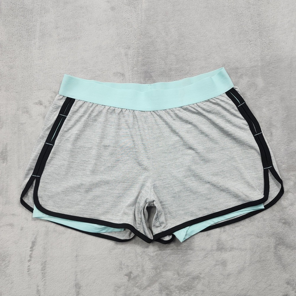 Danskin Now Shorts Womens M Gray Dri-More 2-in-1 Lined Running Athletic Workout